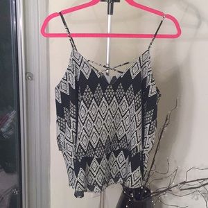 Black and white tank top